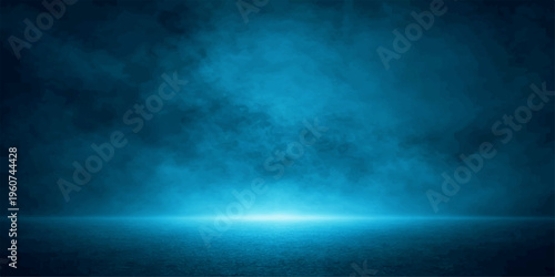 Abstract blue sky with dark clouds and smoke texture creates a stormy nature backdrop over the deep ocean night
