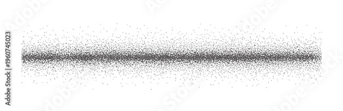 Dense gray dots forming a horizontal band fading outwards white