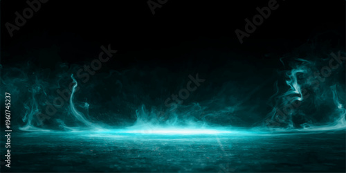 A dramatic abstract texture of fire and water clashing under a dark night sky with bright smoke and blue cloudscape motion