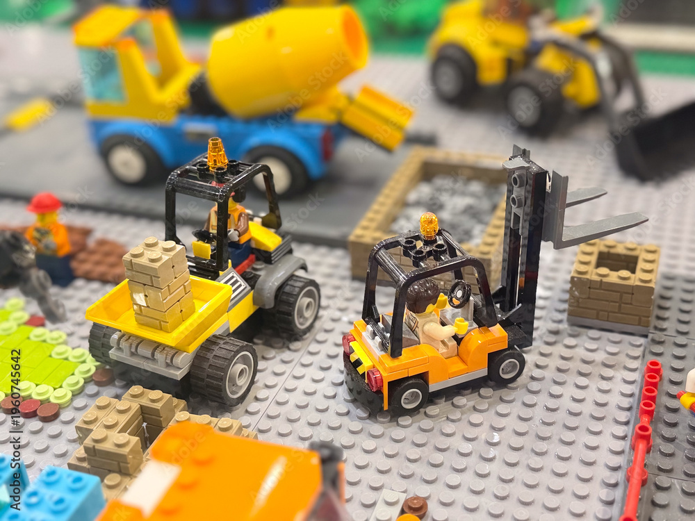 Obraz premium Miniature lego construction site