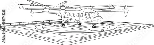 helicopter on a helipad airport landing site