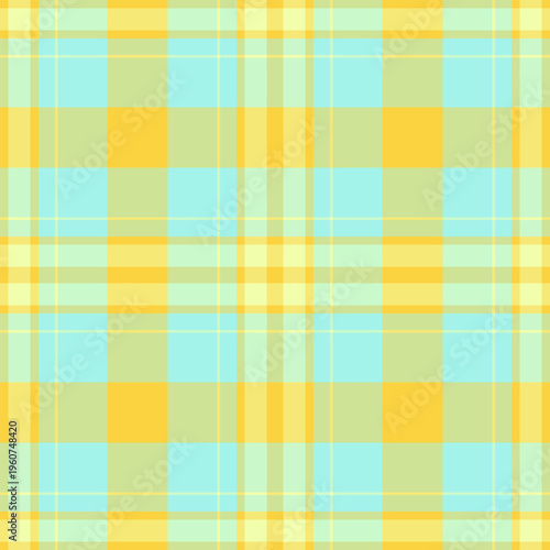 Other background textile vector, long fabric pattern seamless. Stationary check texture tartan plaid in lime and yellow colors.