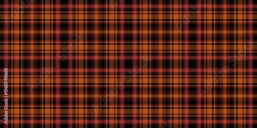 Trendy seamless background vector, close-up texture tartan check. Yuletide pattern plaid textile fabric in dark and black colors.