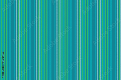 Vard background vertical lines, sale stripe vector textile. Sold pattern seamless texture fabric in cyan and green colors.