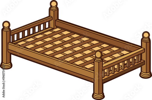 Wooden Cot Bed Furniture Design. Simple Cot Bed Interior Furniture. Baby Cot Sleeping Bed Concept. Modern Cot Bed Minimal Furniture. Classic Wooden Cot Sleeping Furniture. Cot Bed Home Interior 