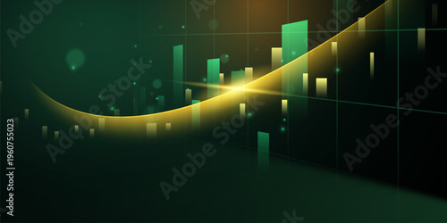business vector illustration design Stock market charts or Forex trading charts for business and finance ideas.