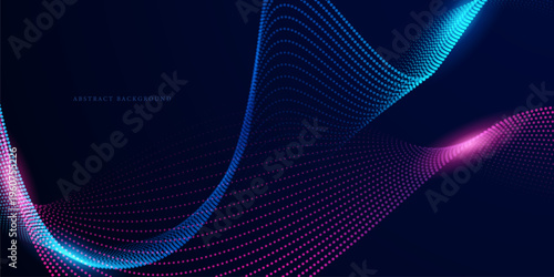 Abstract technology wave background, modern vector design illustration.