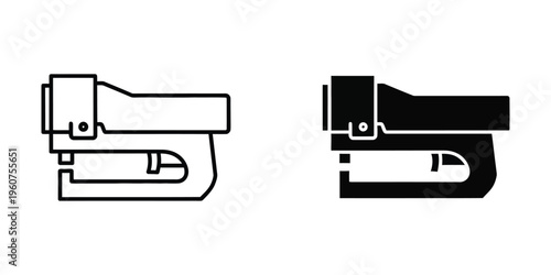 Contrast illustration of a stapler in open and closed positions