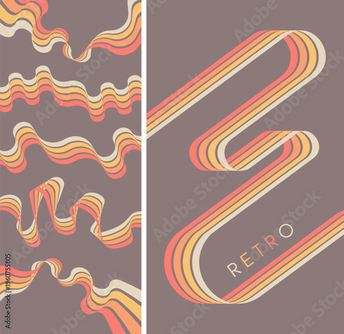 Wavy lines in perspective. Curved ribbons. Abstract background. Design for banner, flyer, poster, cover or brochure.
