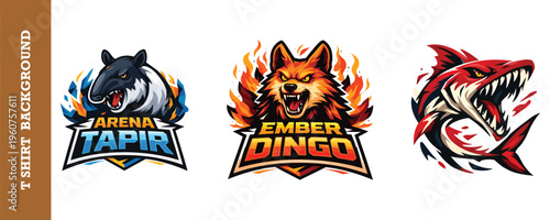 Nova wolverine esports gaming mascot logo design for sport and t shirt background.