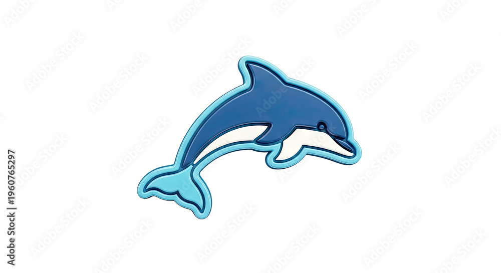Fototapeta premium Blue Dolphin Icon
