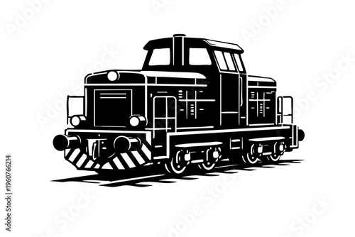 Rear three-quarter view of a diesel shunting locomotive showing rear engine housing