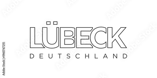 Lubeck Deutschland, modern and creative vector illustration desi