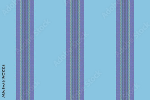 Noloured lines background stripe, tablecloth pattern vertical seamless. Tailor textile texture vector fabric in cyan and violet colors.