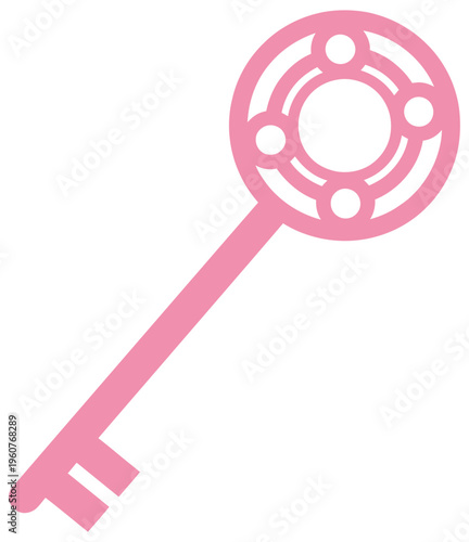 Key decorative icon representing security access protection symbol design