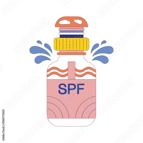 Skincare SPF Minimal Vector