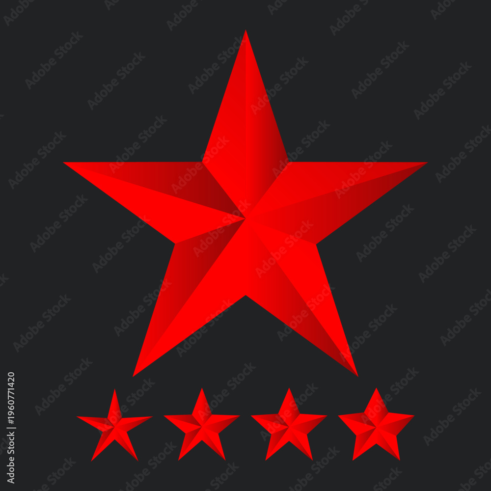 Fototapeta premium red star on black