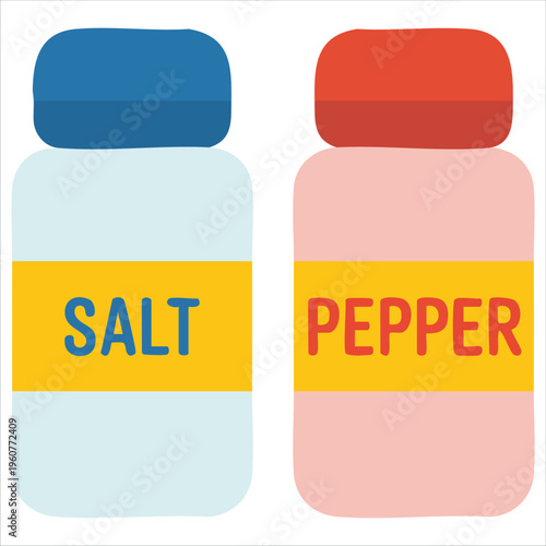Hand Drawn Seasoning Containers For Spices And Condiments Isolated Vector Illustration On White Background