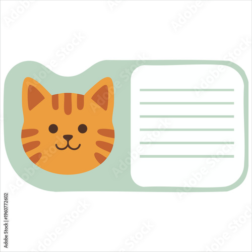 Vector Sticker Of A Cute Red Cat With A Sweet Expression Isolated Vector Illustration On White Background