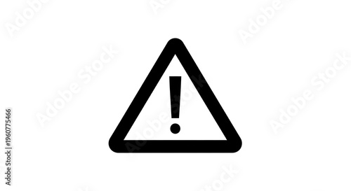 Free Download Simple warning triangle icon with exclamation mark representing danger, caution, and safety alerts. - GFXLoad