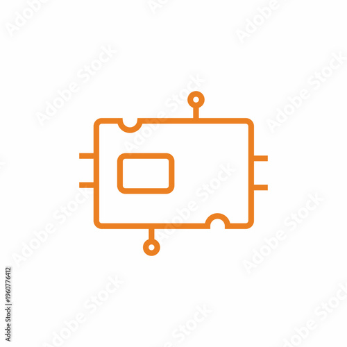 Microchip computer digital logo design