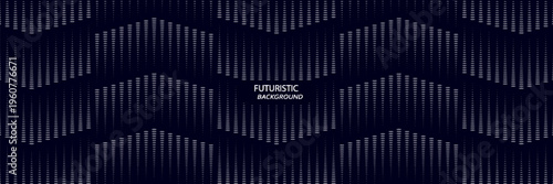 3D blue techno abstract background overlap layer on dark space with glowing dots shape decoration. Modern graphic design element dotted line style concept for banners, flyer, card, or brochure cover