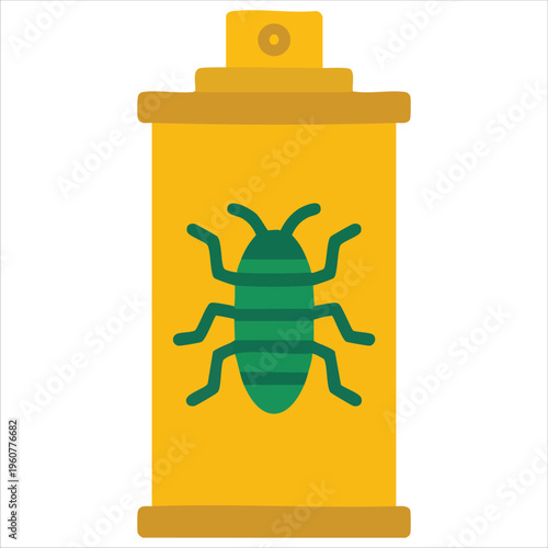 Pesticide Icon In Outline Style Bottle Illustration Isolated On White Background