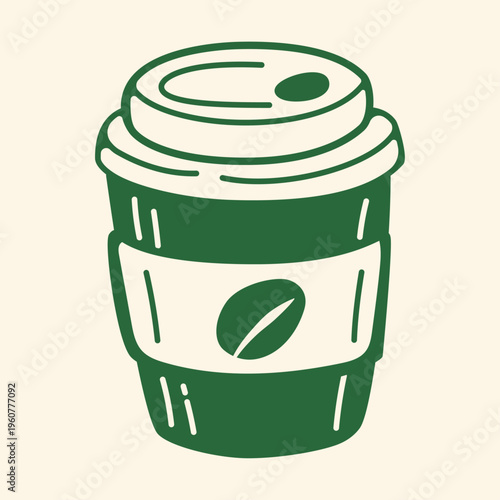 Coffee to-go cup. Coffee in a paper cup with a lid. A takeout coffee concept for coffee shops