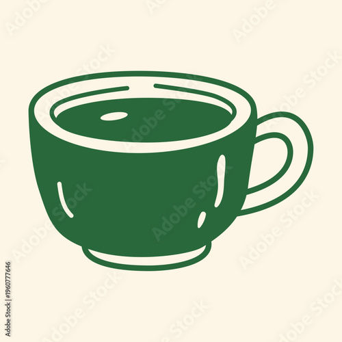 Strong coffee. A refreshing morning coffee to enjoy in a dark mug.