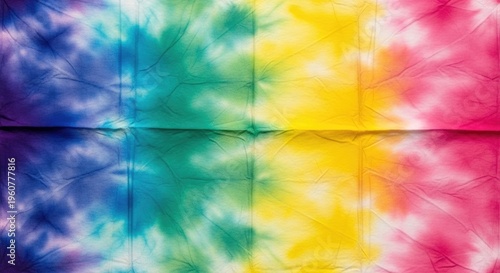 Vibrant Rainbow Tie Dye Pattern Background.