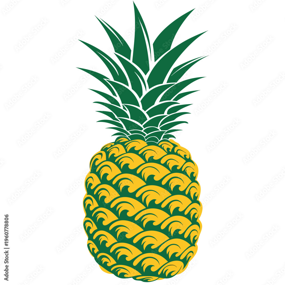 Obraz premium Pineapple Summer Fruit Icon
