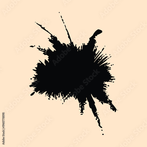 Dynamic abstract ink splash creating a sense of explosive energy and movement