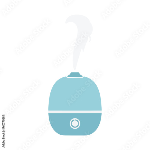 Blue Ultrasonic Humidifier with Mist Vapor Icon