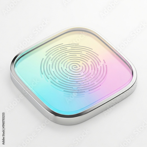 Metallic silver coaster with radiating circular pattern gradient