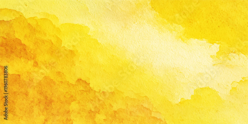 An aged yellow paint texture on a vintage wall creates a grungy art backdrop with antique parchment patterns and a dirty brown orange watercolor design