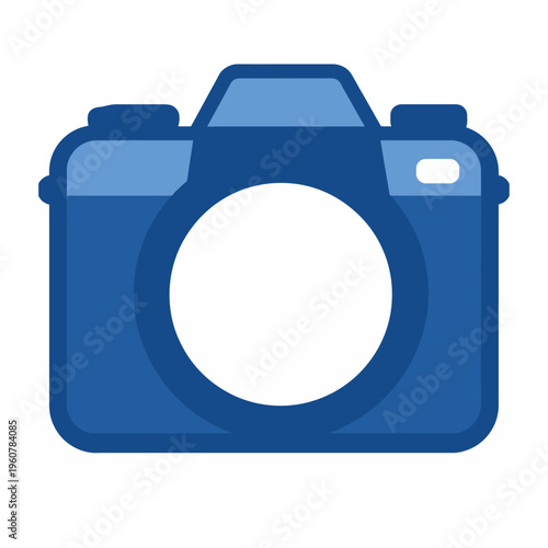 Vector of a modern digital camera shown in a front view
