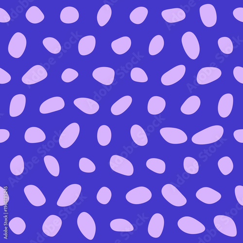 Seamless pattern with Pebbles - Abstract Violet Pebble Art