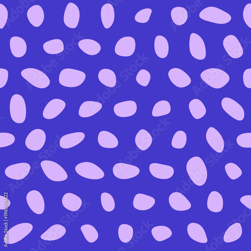 Seamless pattern with Pebbles - Abstract Violet Pebble Art