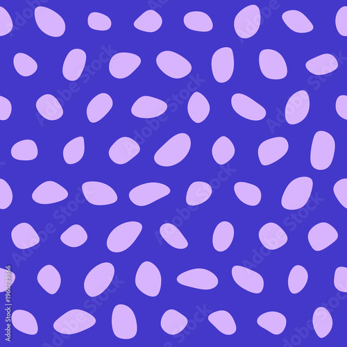 Seamless pattern with Pebbles - Abstract Violet Pebble Art