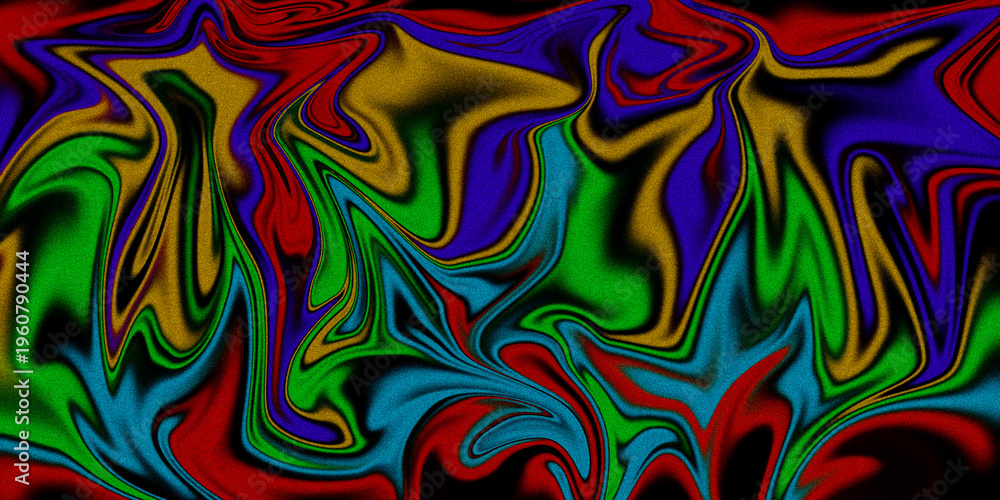 Obraz premium Vibrant swirls of abstract liquid art in a mesmerizing psychedelic color palette