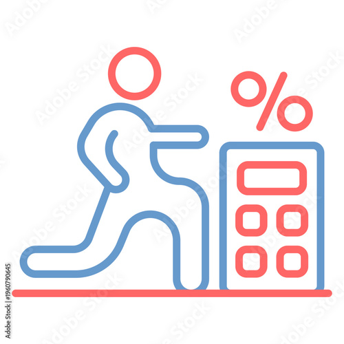 Body Fat Calculator Vector Icon