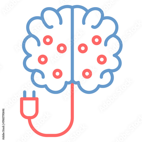 Brain Recharge Vector Icon