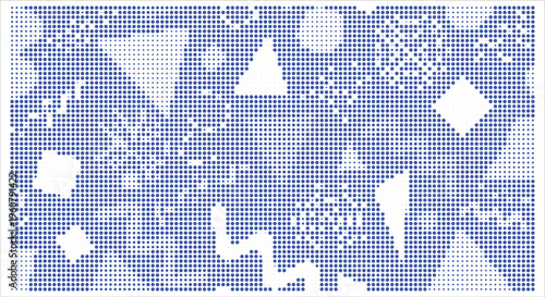 Blue dots forming a world map