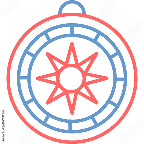 Ships Compass Vector Icon