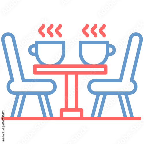 Coffee Date Vector Icon
