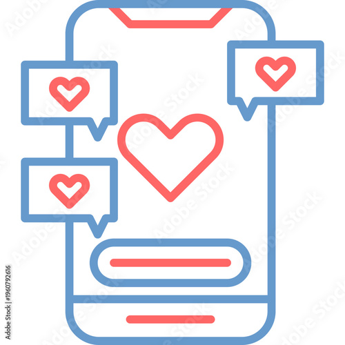Love Chatroom Vector Icon