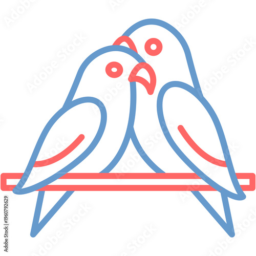 Lovebirds Vector Icon