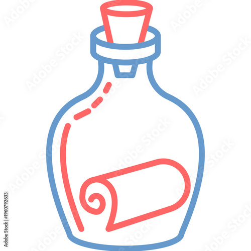 Message in a Bottle Vector Icon