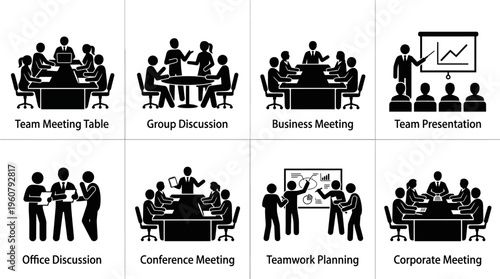 Vector Professional Meeting and Presentation Icons Collection