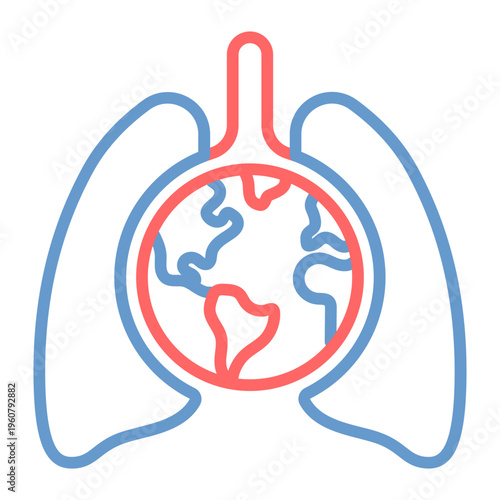 Lungs Of The World Vector Icon